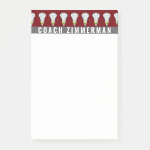 Lacrosse Sports Personalisiert Maroon Post-it Note Klebezettel