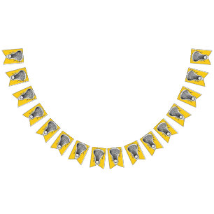 Lacrosse Sports Yellow Bunting Flags Wimpelkette