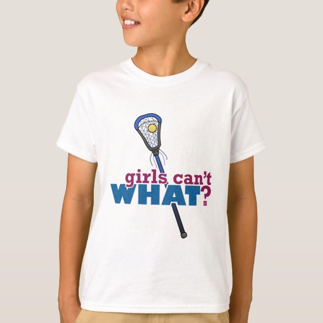 Lacrosse Stick Blue T-Shirt (Vorderseite)