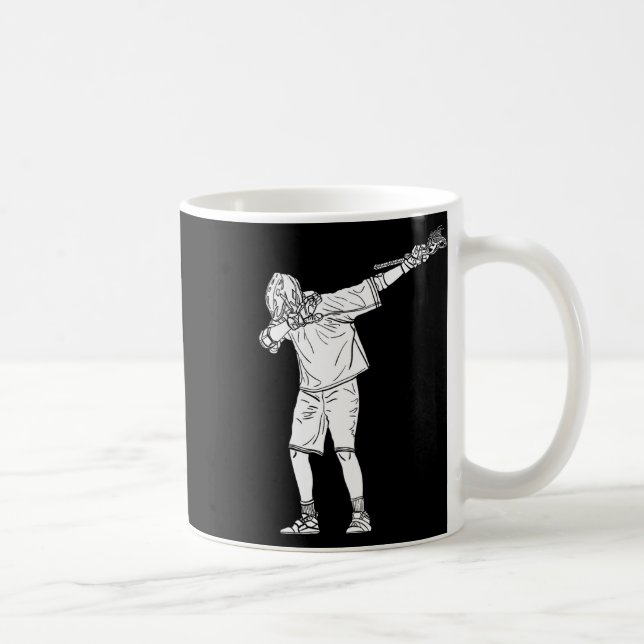Lacrosse Stick Boy Dabbing Jugend Dab Tanz Kaffeetasse (Rechts)