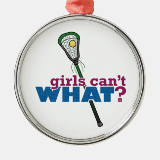 Lacrosse Stick Green Silbernes Ornament