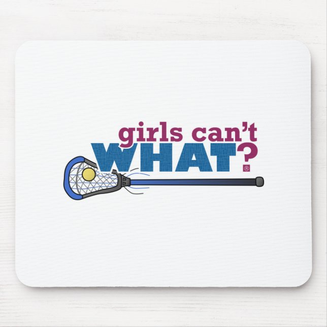 Lacrosse Stick in blau Mousepad (Vorne)