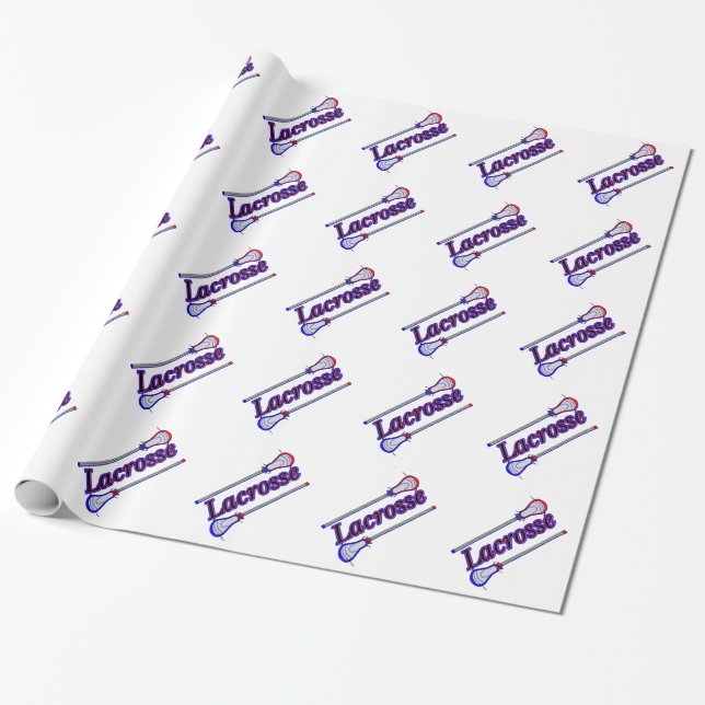 Lacrosse Sticks Geschenkpapier (Ungerollt)