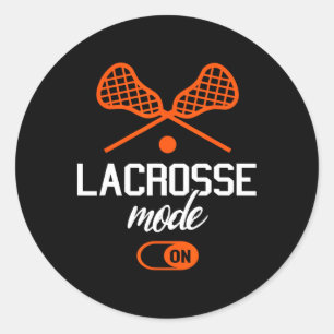 Lacrosse Sticks Graphic Lacrosse Runder Aufkleber
