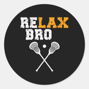 Lacrosse Sticks Lax Lacrosse Goal Relaxbro Runder Aufkleber