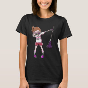 Lacrosse Sticks Lax Mädchen Dabbing Jugend Dab Tan T-Shirt