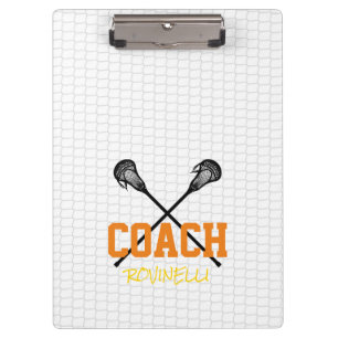 Lacrosse Sticks Netzcoach Name Team Farben Sport Klemmbrett