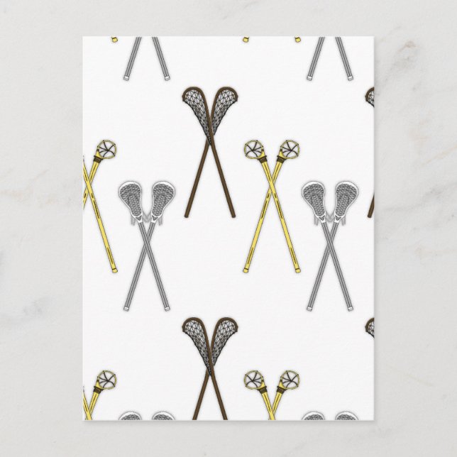 Lacrosse Sticks Postkarte (Vorderseite)