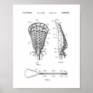Lacrosse-Stock-Patent Poster