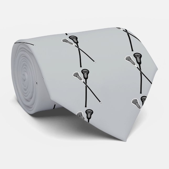 Lacrosse-Stöcke in Schwarzweiss Krawatte (Gerollt)