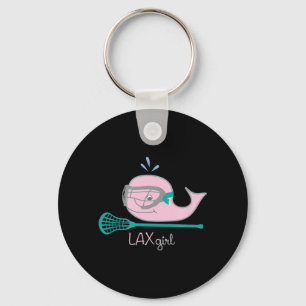 Lacrosse T-Shirts für Mädchen Rosa Whalemaske Schlüsselanhänger
