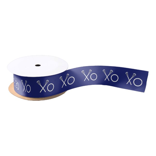 Lacrosse Team Blue Satinband (Spule)