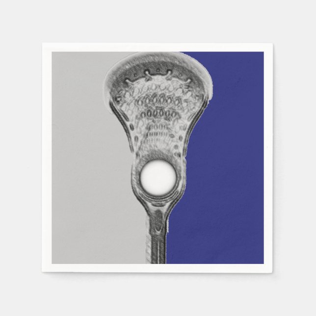 Lacrosse Team Blue Serviette (Vorderseite)