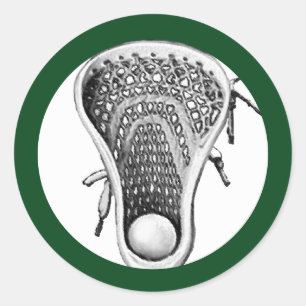 Lacrosse-Team Green Classic-Rundum-Aufkleber Runder Aufkleber