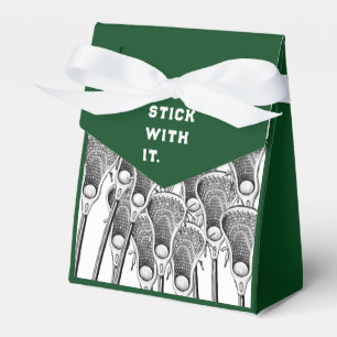 Lacrosse Team Green Favor Box Geschenkschachtel