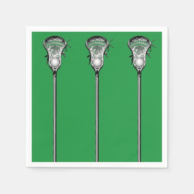Lacrosse Team Green Serviette (Vorderseite)