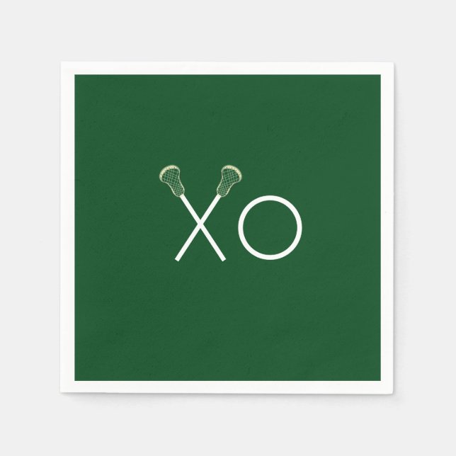 Lacrosse Team Green Serviette (Vorderseite)