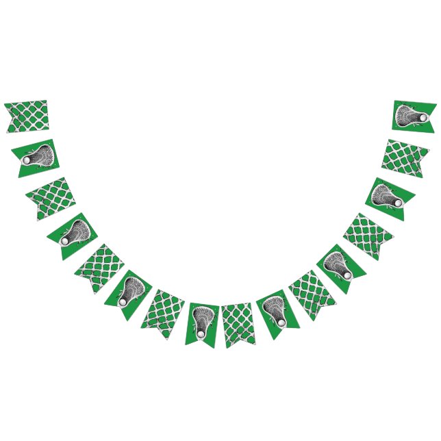 Lacrosse Team Green Wimpelkette (Alle)
