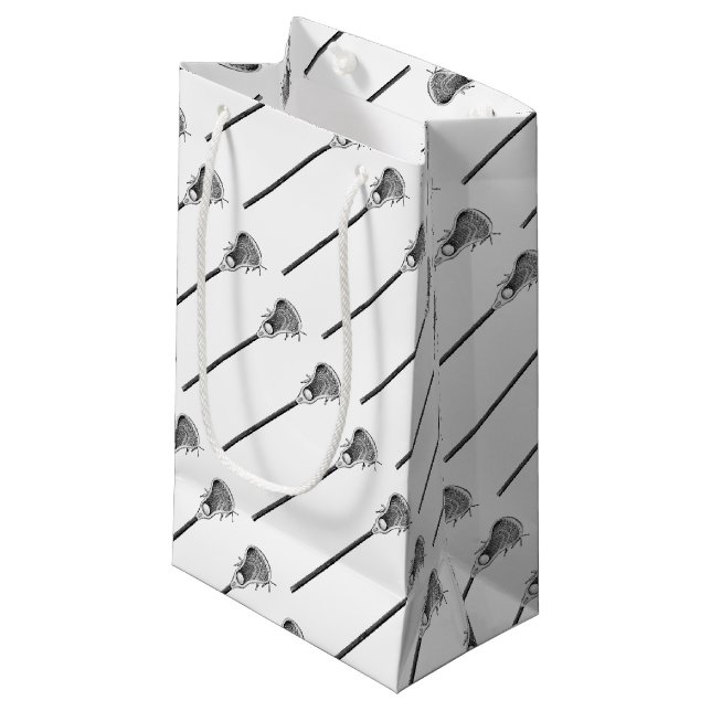 Lacrosse Team Kleine Geschenktüte (Vorderseite Schrägansicht)