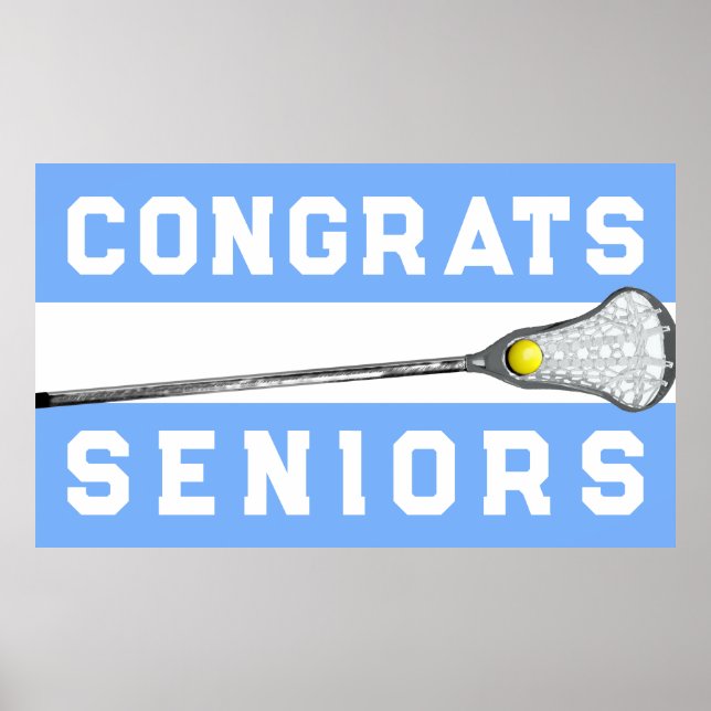 Lacrosse Team Light Blue Senior Night Poster (Vorne)