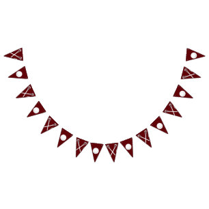 Lacrosse Team Maroon Bunting Flags Wimpelkette