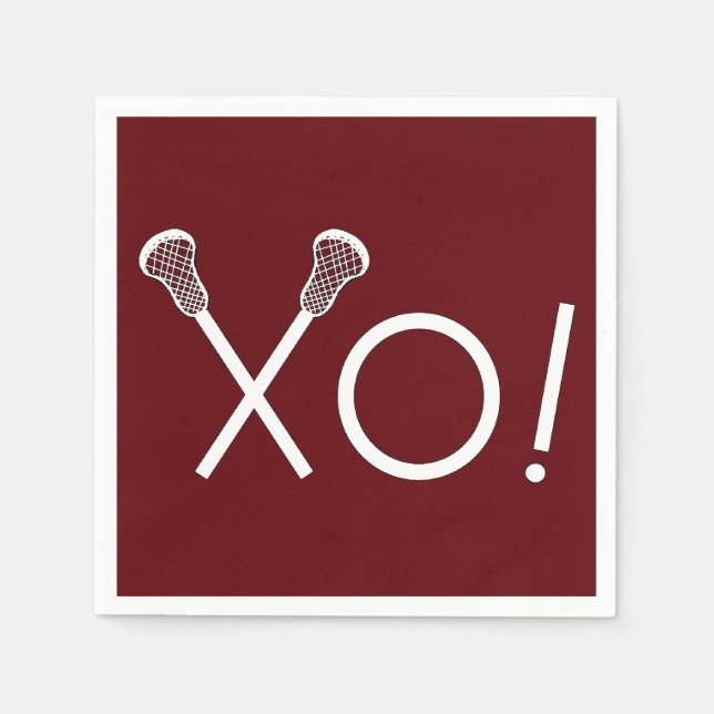 Lacrosse Team Maroon Serviette (Vorderseite)