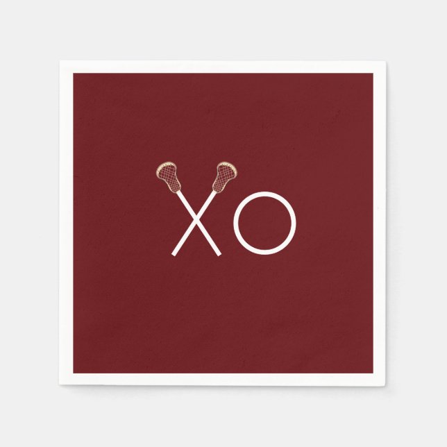 Lacrosse Team Maroon Serviette (Vorderseite)
