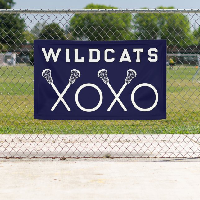 Lacrosse Team Navy Blue Banner (Insitu)