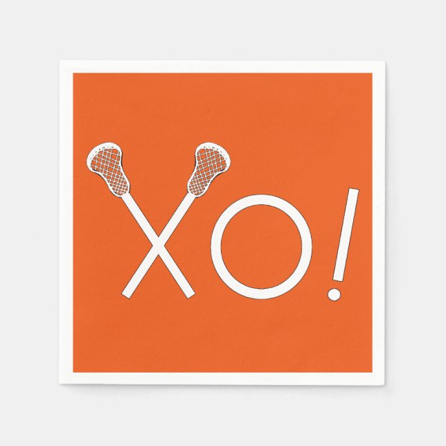 Lacrosse Team Orange Serviette (Vorderseite)