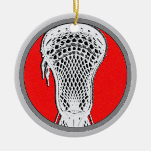Lacrosse-Team Red Personalisiert Keramik Ornament