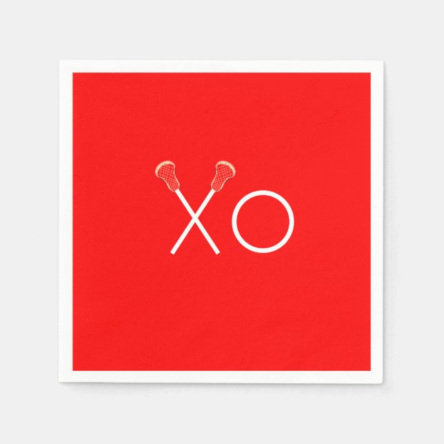 Lacrosse Team Red Serviette (Vorderseite)