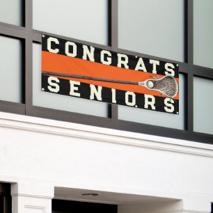 Lacrosse Team Seniors Orange Glückwunsch Banner