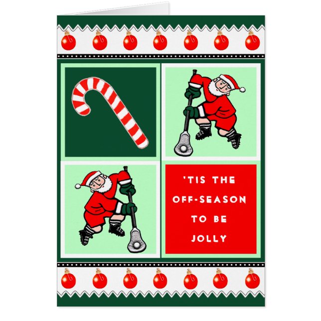 Lacrosse Team Weihnachtskarten (Vorne)