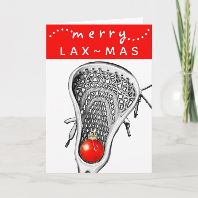 Lacrosse-Team Weihnachtskarten Karte (Vorderseite)