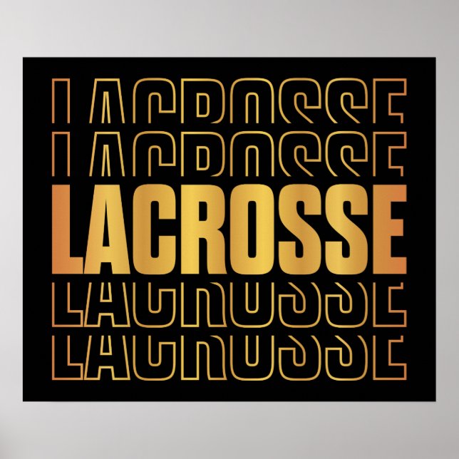 Lacrosse Text Poster (Vorne)