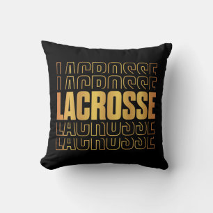 Lacrosse Text Throw Pillow Kissen