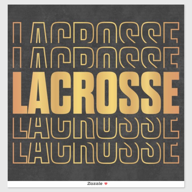 Lacrosse Text Vinyl Sticker (Blatt)