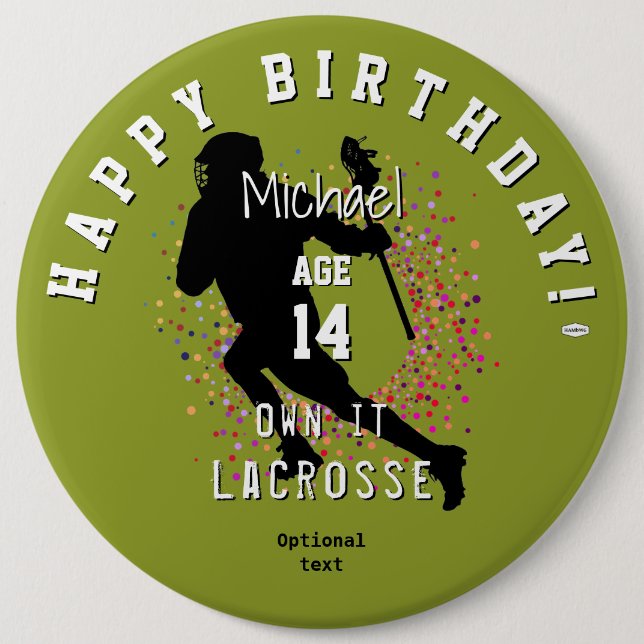 LaCrosse Theme Birthday Button HAMbyWG (Vorderseite)