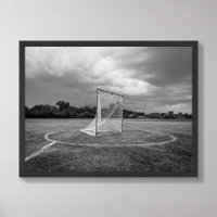 Lacrosse-Tor Feld Schwarz und Weiß