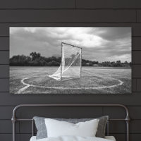 Lacrosse-Tor Schwarz-Weiß-Sportfoto