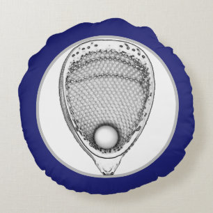 Lacrosse-Torhüter-Geschenk-Rundkissen Rundes Kissen