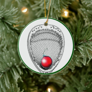 Lacrosse-Torhüter-Weihnachtskollektion Keramik Ornament