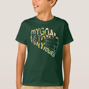 Lacrosse-Tormann-Masken-Typografie T-Shirt