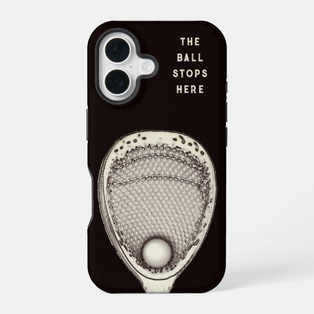 Lacrosse-Torwart iPhone 16 Hülle (Rückseite)