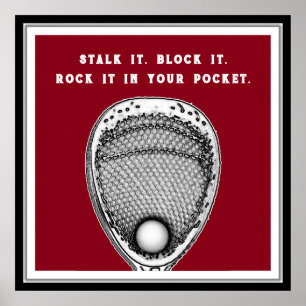 Lacrosse Torwart Poster