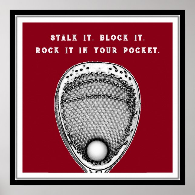 Lacrosse Torwart Poster (Vorne)