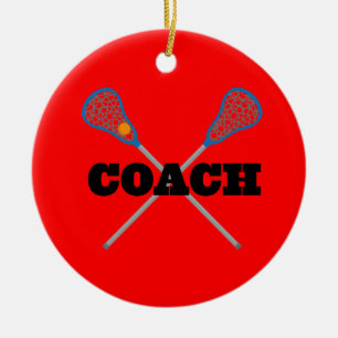 Lacrosse-Trainer-Geschenk-Idee Keramikornament