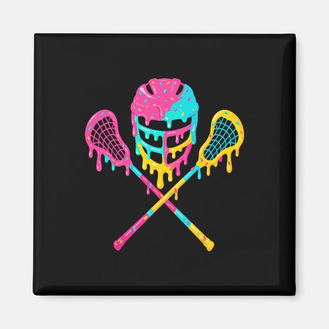Lacrosse Tropfen Lax Helm Eisklammern Magnet (Vorne)