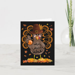 Lacrosse Turkey Pilgrim Hat Pumpkin Fall Thanksgiv Karte