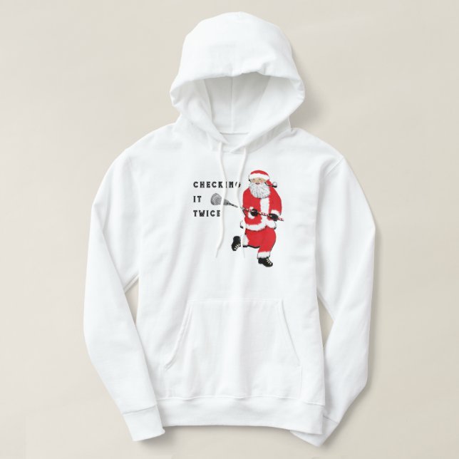 Lacrosse überprüft es zweimal hoodie (Design vorne)